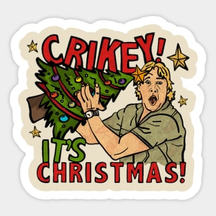 crikey its christmas Sticker